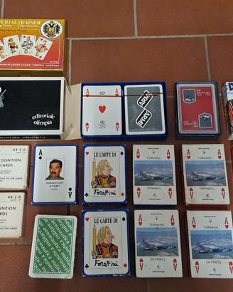 Lotto 16 mazzi carte da gioco vintage - Militaria