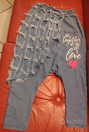 Pantaloni harem da donna effetto jeans,stile c