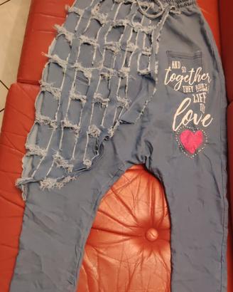 Pantaloni harem da donna effetto jeans,stile c