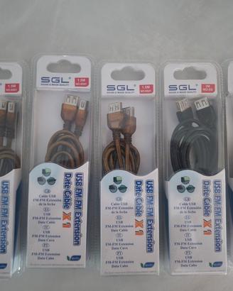 cinque prolunghe usb