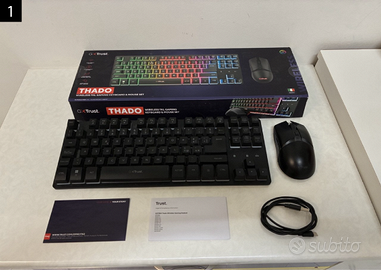TRUST GX Thado - Tastiera e Mouse Wireless Gaming