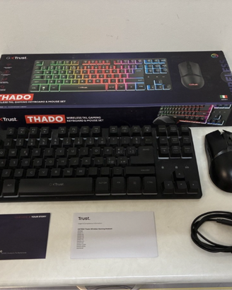 TRUST GX Thado - Tastiera e Mouse Wireless Gaming