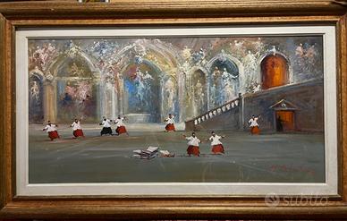 QUADRO DI NORBERTO MARTINI 50x100,OLIO SU TELA