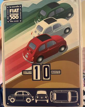 Calendario perpetuo FIAT. 500 tricolore.