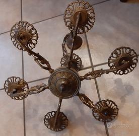 Lampadario In Bronzo A 6 Bracci