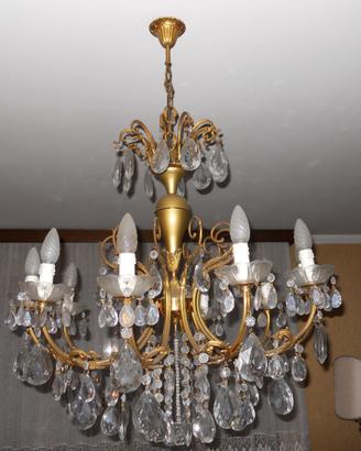 Lampadario da sala a goccia corpo in ottone