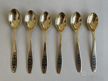 Servizio cucchiaini in argento russo