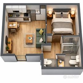 Bilocale in centro - con posto auto riservato