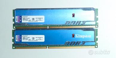 Ram DDR3 2x2Gb Kingston HYPER Blu