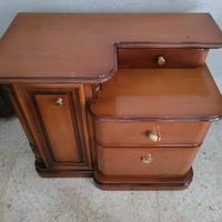 COMODINO LEGNO NOCE CAMERA DA LETTO 