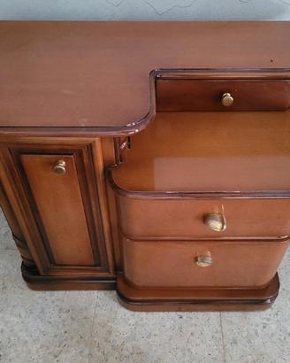 COMODINO LEGNO NOCE CAMERA DA LETTO 