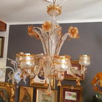 lampadario in vetro di murano ca Rezzonico 