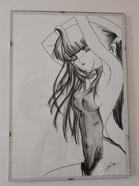 Illustrazione stile manga 50x35cm 
