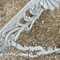 Consolle in ottone verniciato e marmo rosa