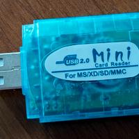 Mini Card Reader Lettore di schede MS/XD/SD/MMC