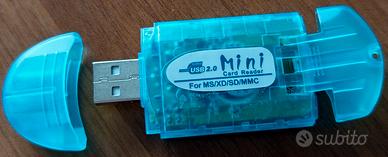 Mini Card Reader Lettore di schede MS/XD/SD/MMC