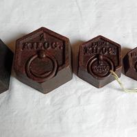 serie 6 antichi pesi per bilancia