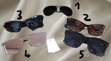 Lotto di 5 Occhiali da Sole - Stili Tendenza e Cla