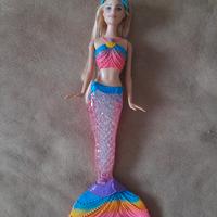 Barbie Sirena luci colo capelli biondi DHC40
