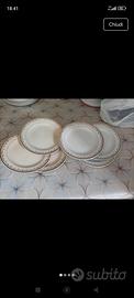 6 piattini torta antichi ceramica Laveno Sci
