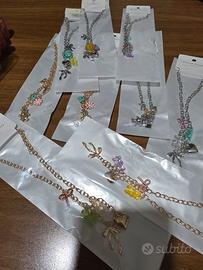 10 pz collane acciaio inox