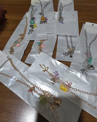 10 pz collane acciaio inox