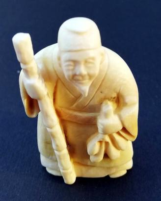 5 bottone giapponese antico netsuke originale