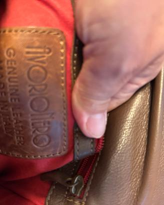 Borsa a tracolla  Ivorionero veta pelle