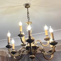 Lampadario in ottone bronzato