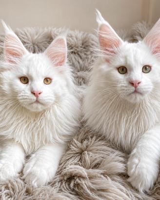 Maine Coon bianchi esclusivi meravigliosi