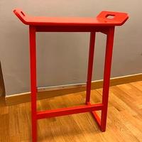 Sgabello rosso in legno di Ikea