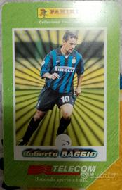 Scheda telefonica Panini rara Roberto Baggio 