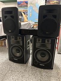 Impianto audio passivo con amplificatore