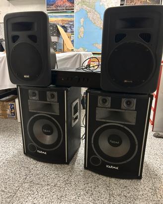 Impianto audio passivo con amplificatore