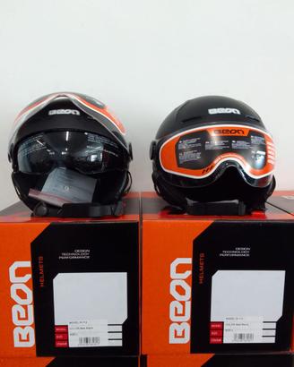 Casco jet doppia visiera parasole beon