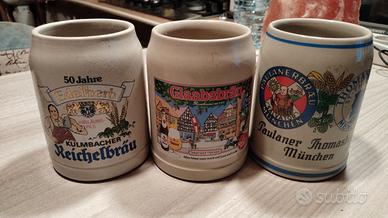 Boccali di birra Paulaner/Kulmbacher/Braun Leggi
