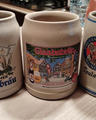 Boccali di birra Paulaner/Kulmbacher/Braun Leggi