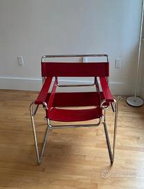 Wassily B3 NUOVA di Knoll Studio, IN CUOIO ROSSO