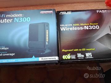 2 modem router wi fi usati sitecom + asus