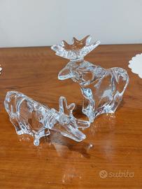 Coppia renne cristallo Orrefors Sweden 