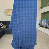 Pantalone Blu Trama Scozzese