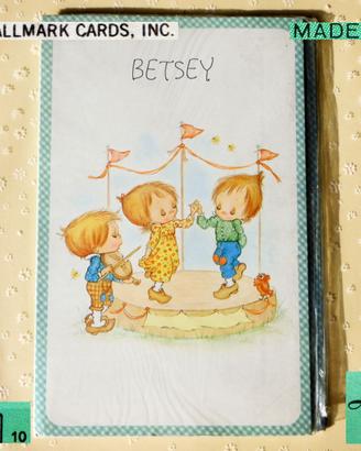 ❤ BETSEY CLARK Vintage 1980 CARTA DA LETTERE Nuova