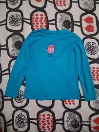 Maglietta azzurra bambina OVS 5/6 anni