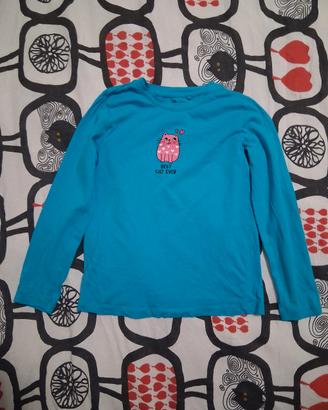 Maglietta azzurra bambina OVS 5/6 anni
