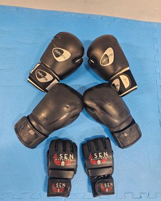Set boxe - guantoni + guanti MMA