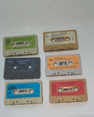 Lotto di sei musicassette originali, vendute senza