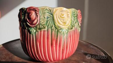 Vaso antico cachepot in ceramica 