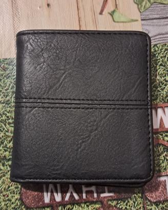 portafoglio nero in pelle 