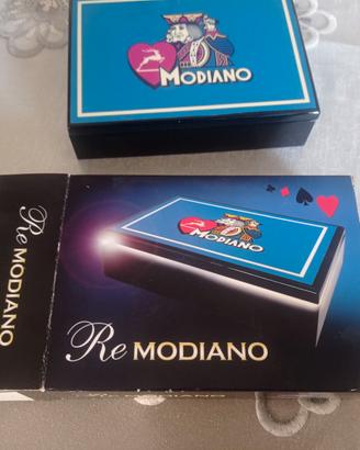 carte da gioco ramino modiano in cofanetto di legn