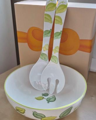 Insalatiera Thun in ceramica con posate in plastic
